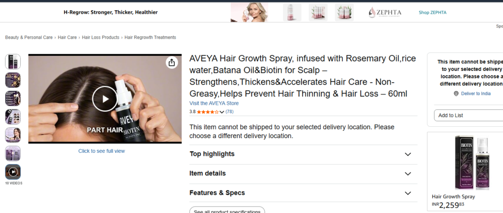 Aveya Hair Growth Spray Review: Does It Really Work or Is It a Scam?