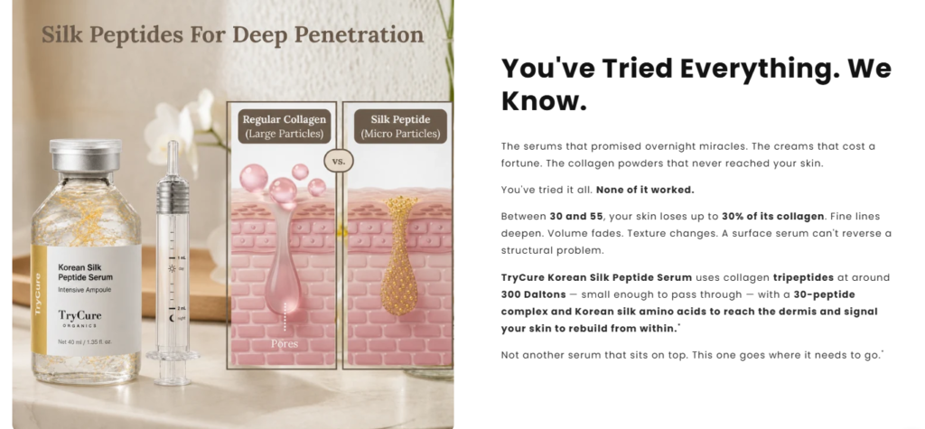 TryCure Korean Silk Peptide Serum Reviews: Is It Scam or Worth Buying?